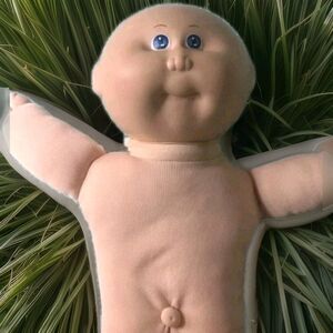 Vintage 1984 Cabbage Patch Kids Preemie Doll Coleco Bald Blue Eyes Head Mold 1